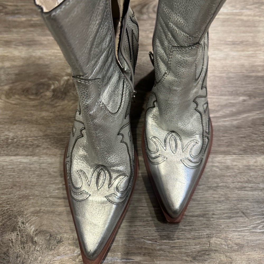 Dolce Vita Metallic Cowboy Boots